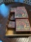 Decorative sign, assorted storage boxes