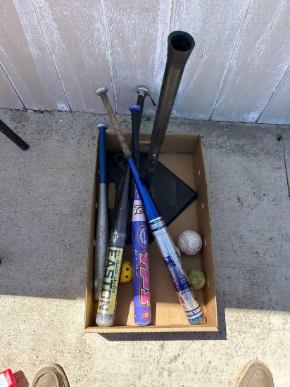 BASEBALL BATS, GLOVES, BALLS