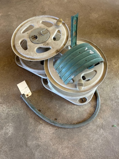 Garden hose reels, weed sprayer