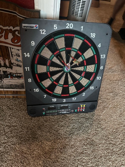 Sport craft electronic dart board, "CHEERS" cricket board