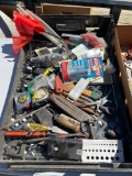 Assorted tools, flags, locktite, tape measures