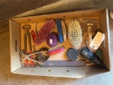 Brushes, combs, farrier tools, etc