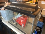 10 gal Fish tank, assorted supplies and decoration for tank