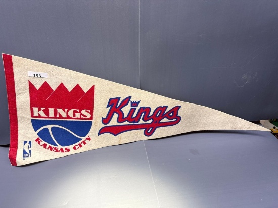 Vintage Kansas City Kings NBA Pennant