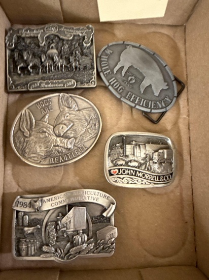 5 ct. Assortment of Collectible Belt Buckles