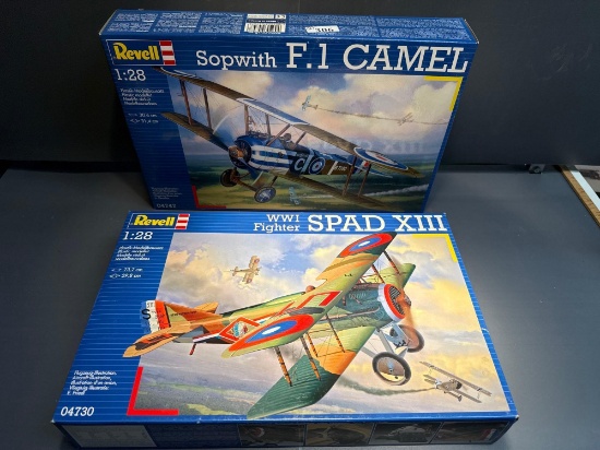 2-Revell Airplane model kits in boxes