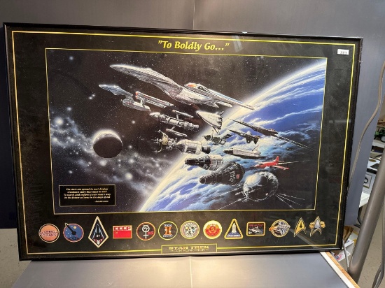 Star Trek Communicator Glass Framed Picture - 36''w 24''T