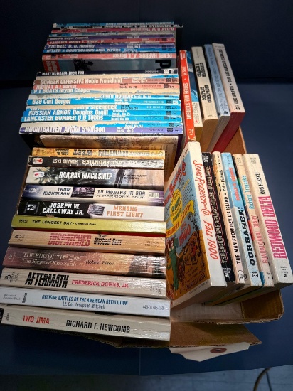 Assortment of Paper Back War Related Books and more