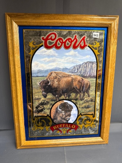 Coors Beer Framed Mirrored Picture - 16'' x 21''