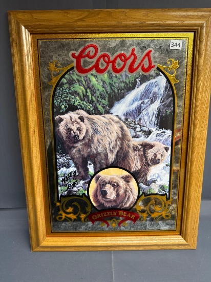 Coors Beer Framed Mirrored Picture - 16'' x 21''