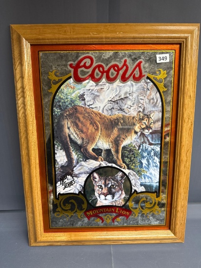 Coors Beer Framed Mirrored Picture - 16'' x 21''