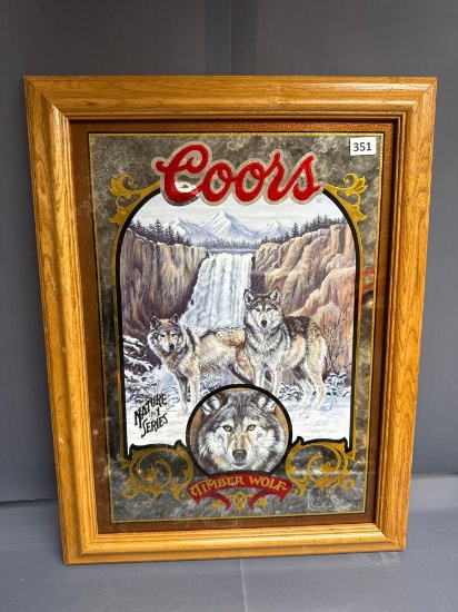 Coors Beer Framed Mirrored Picture - 16'' x 21''