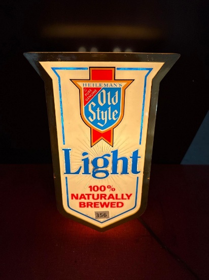 Old Style Light Lighted Sign- 8'' x 12''