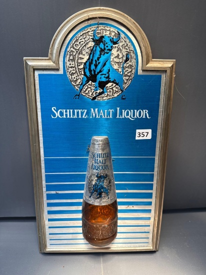Schlitz Malt Liquor Sign- 9 1/2'' x 17''