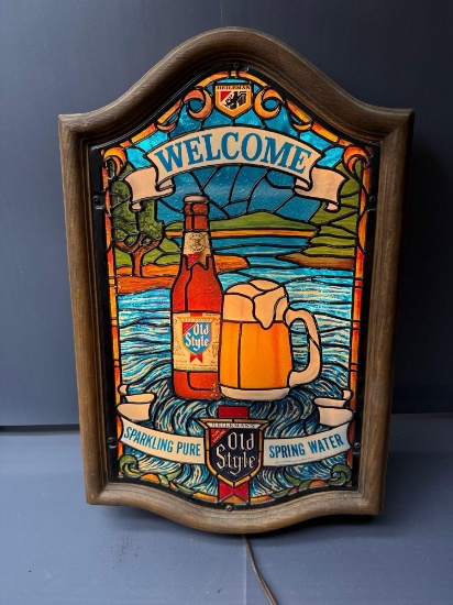 Old Style Beer Lighted Sign- 12'' x 19''