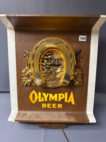 Olympia Beer Lighted Sign-12'' x 15''