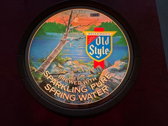 Old Style Beer Lighted Sign-15'' Round
