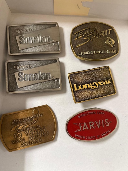 6 ct. Assortment of Collectible Belt Buckles