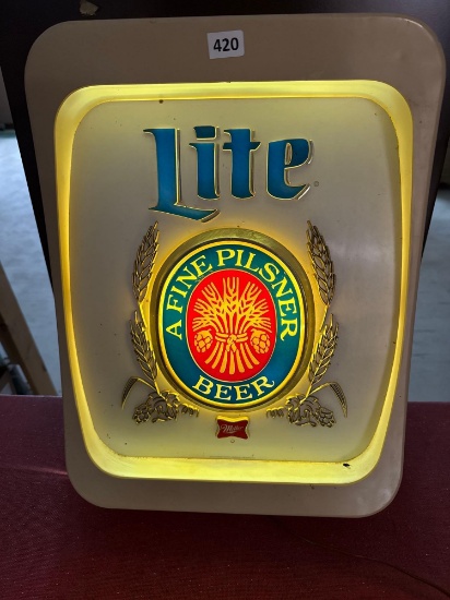 Miller Lite Lighted Sign - 13'' x 18''