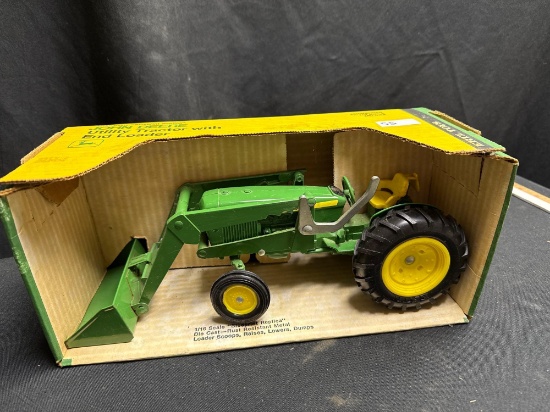 1/16th Scale Ertl John Deere Utility Tractor with End Loader in Box