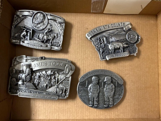 4 ct. Assortment of Collectible Belt Buckles