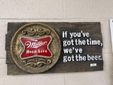 Miller High Life Beer Sign-20'' x 11''
