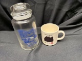 Land-O-Lakes jar and cup