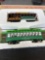 TWA Boeing 747 jet airplane, 2 rail cars, University of Nebraska Monopoly game new in box, Marlboro