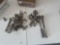 Various sockets and extensions with craftsman ratchets.