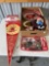 Nebraska Huskers merchandise, flag clock, shot glasses, plates, flags, etc