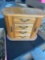 Wood jewelry box.