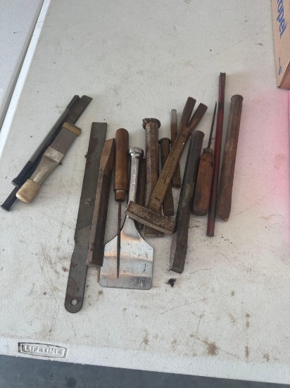 Punches, chisels, box terrier, etc.