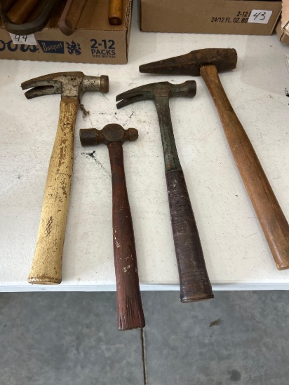 Claw hammers, ball peen hammer, etc.