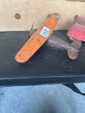 1930's Wyandotte Vega pressed steel metal toy airplane. 1930's Marx red toy truck.