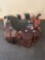 Double T saddlery horse saddle, saddle stand, 2 saddle pads