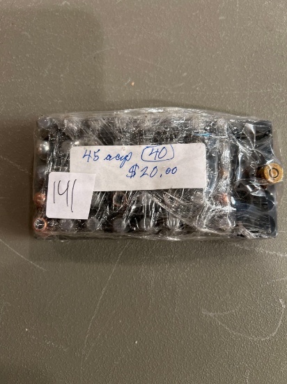Box of 40 rds of .45 acp ammunition