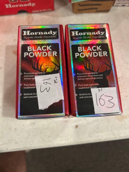 2 boxes of 100 Hornady black powder .44 cal muzzleloader balls