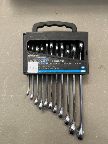 Power Torque 11 piece metric combination wrench set