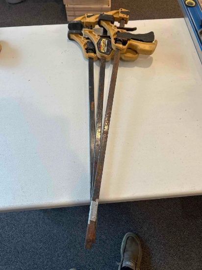 3 long quick grip heavy duty bar clamps