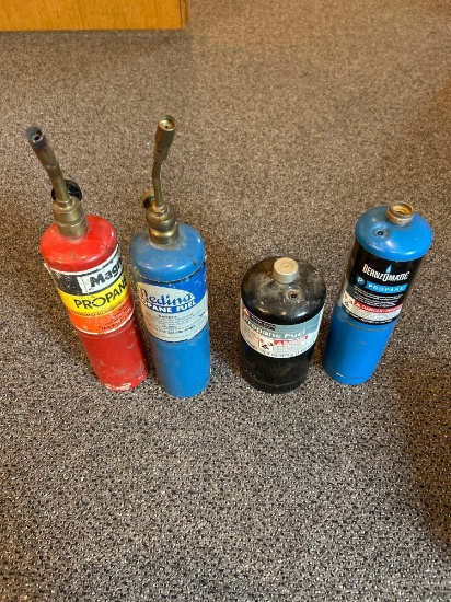 Assorted propane torches, partially full