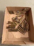 Box of assorted ammunition of various sizes