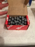 1 box of 100 hornady .440 cal muzzleloader balls