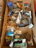 Box of assorted screws, nails, and bolts