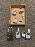 Assorted padlocks and keys
