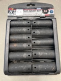 Performance Tool 11 piece metric deep well impact socket set, 1/2 inch drive