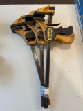 3 short Quick-Grip heavy duty bar clamps