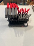 Pittsburgh 18 PC offset T-Handle Hex Key Set, standard and metric sizes