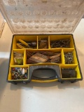 Assorted hardware set, drill bits, nails, electrical supplies, screws of various sizes
