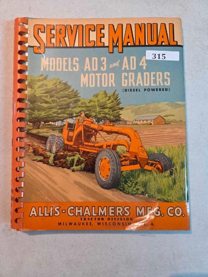 Vintage Allis Chalmers Motor Graders Service Manual SHIPPING IS vintage-allis-chalmers-motor-graders-service-manual-shipping-is