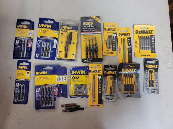 Irwin and DeWalt bits